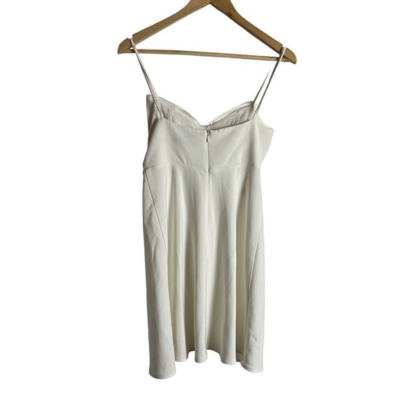 RIXO Bridal Libby Ivory Satin Bow Sleeveless Mini Dress Size XS - Picture 11 of 15